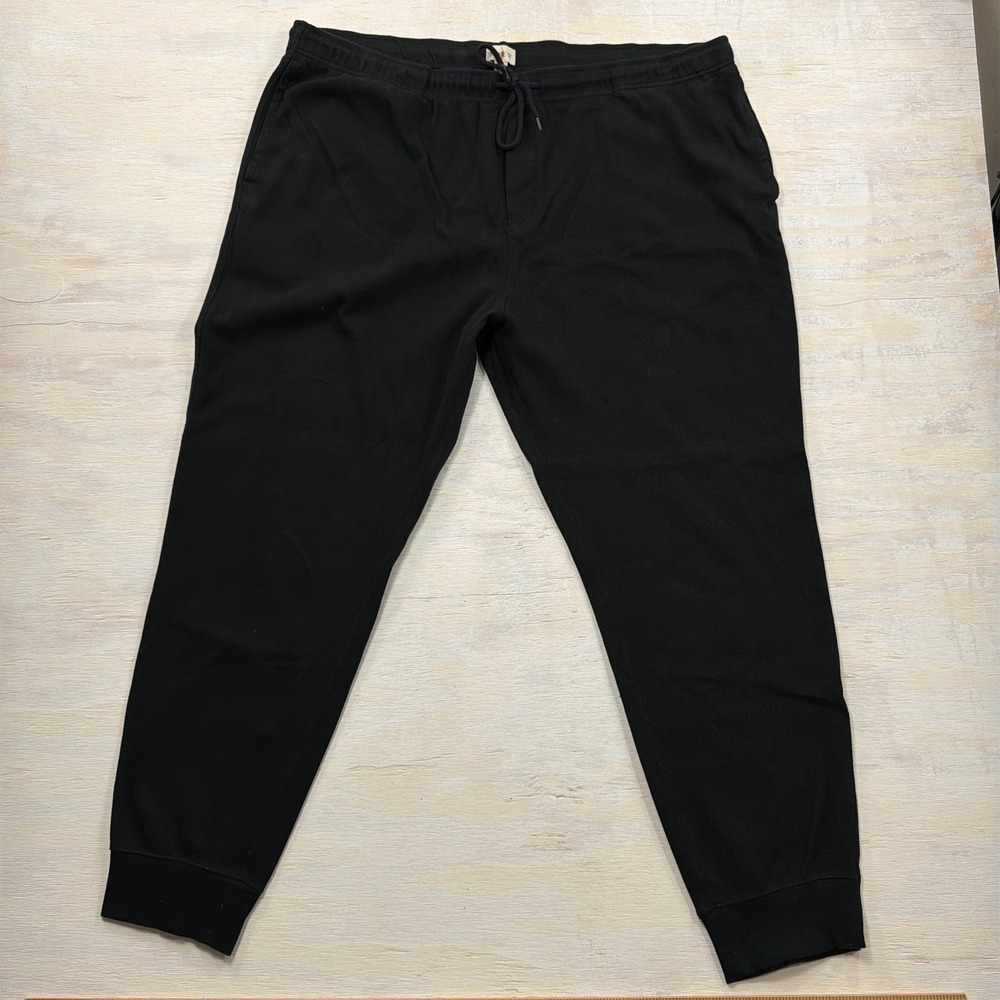 J.Crew Oarsman Pants Jogger Sweatpants XXL Drawstring Cotton Black Mens